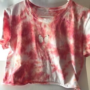 Cropped tye dye t-shirt